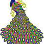 Large Peacock Machine Embroidery Design