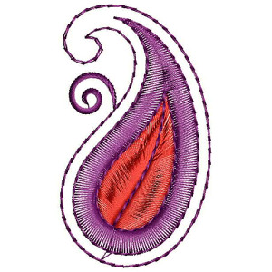 Mango Style Leaf Embroidery Design 18726