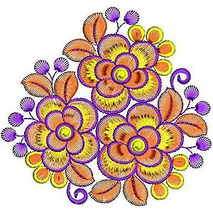Flower Trio Embroidery Pattern