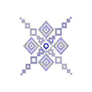 Cross Stitch Applique Embroidery Design 19307