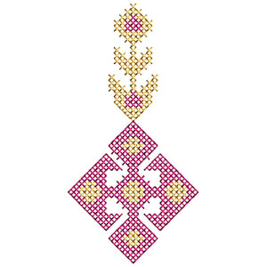 Boho Style Cross Stitch Embroidery