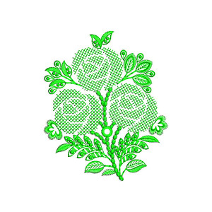 Striped Applique Embroidery Design 19835