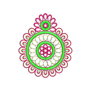 Striped Applique Embroidery Design 19836