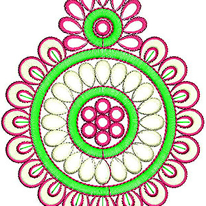 Striped Applique Embroidery Design 19836