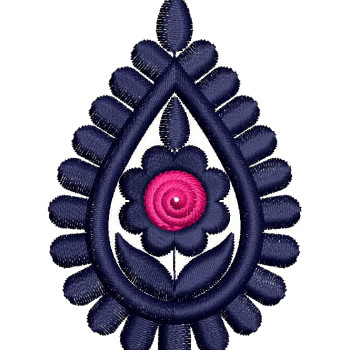 2.44 x 1.65 Inch Applique Embroidery Design