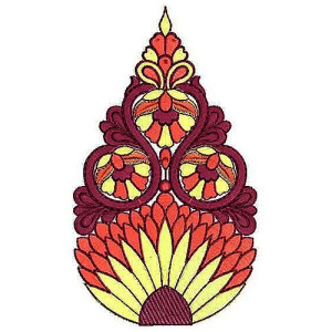 Wish Veil Dress Fashion Back Embroidery Applique Design