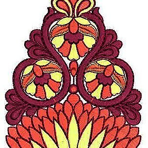 Wish Veil Dress Fashion Back Embroidery Applique Design