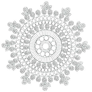 Cording Mandala Embroidery Design