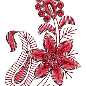 Elegant Flower Applique Embroidery Design 20175