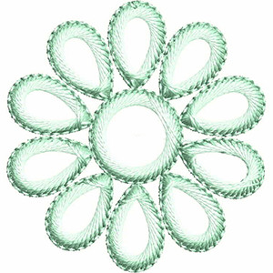 Peony Applique Embroidery Design 20223