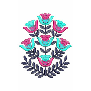 Pink Rose Applique Embroidery Design 20240