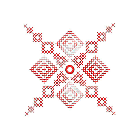 Kutchi Cross Stitch Embroidery