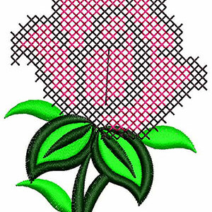 Rose Cross Stitch Embroidery Design 20465