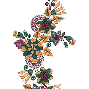 Assorted Flowers Embroidery Design 20603