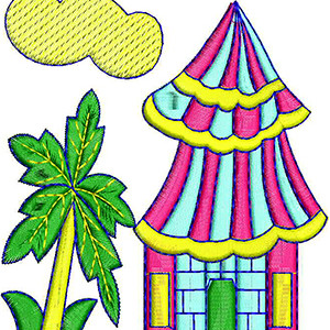 Applique Embroidery Design 20786