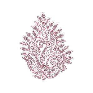 Pashmina Applique Embroidery Design 20799