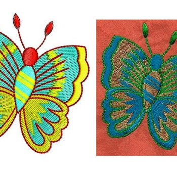 Monarch Butterfly Patch Embroidery Design 20810