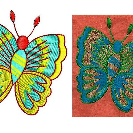 Monarch Butterfly Patch Embroidery Design 20810