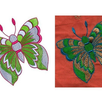 Butterfly Machine Embroidery Design 20811