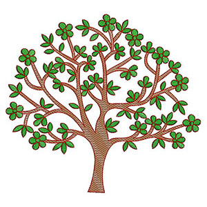 Tree Applique Embroidery Design 20986