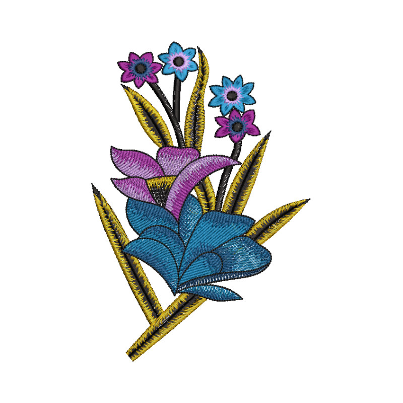 Lotus Flower Embroidery Pattern