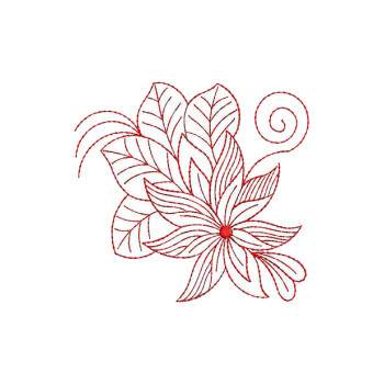 Flower Embroidery Design Patch 21008