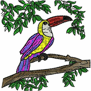 Colorful Bird Embroidery 21184