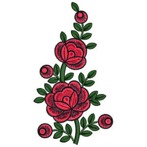 Clematis Flower Embroidery Design 21237