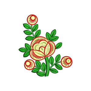 Hawaiian Flower Embroidery Design 21241