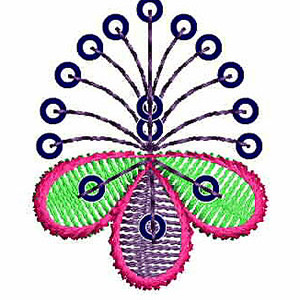Posh Flower Type Embroidery Design 212