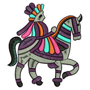 Horseman Toile Embroidery Design 21341