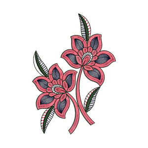 Vine Spreading Flower Embroidery 21354