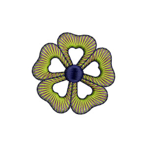 Elegant Floral Initials Embroidery 21356