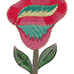 Rainbow Mix Tulips Flowers Applique Embroidery Design 21370