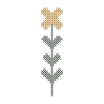 Vintage Cross Stitch Linen Embroidery Design 21378