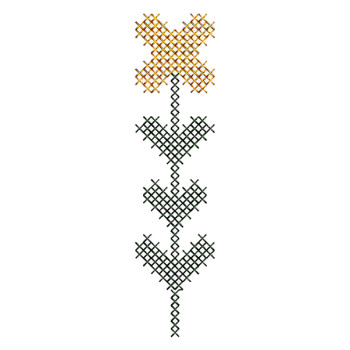 Vintage Cross Stitch Linen Embroidery Design 21378