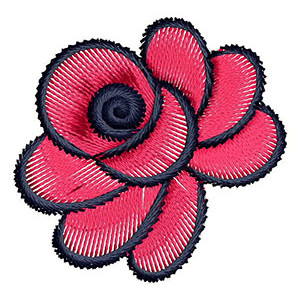Single Bullion Flower Embroidery Design 21380