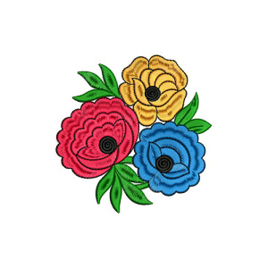 Garden Dahlia Etching Embroidery Design 21392