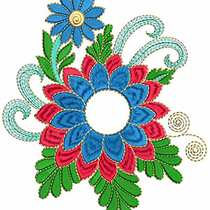 Lotus Flower Embroidery Designs 21399