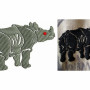 Rare Southern White Rhino Embroidery 21423