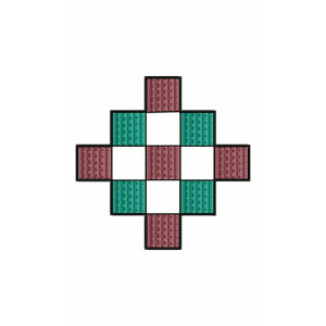 Germany Squares Shapes Patch Embroidery Design 21470