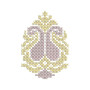 Paisley Shape Cross Stitch Embroidery Design 21473