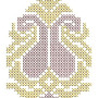 Paisley Shape Cross Stitch Embroidery Design 21473