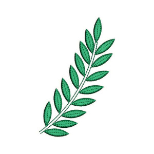 Green Leaf Embroidery Design 21474