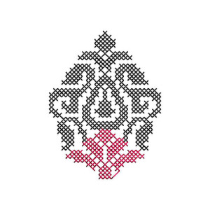 Fashionable Cross Stitch Patch Embroidery Design 21513