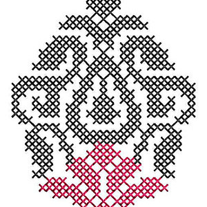 Fashionable Cross Stitch Patch Embroidery Design 21513