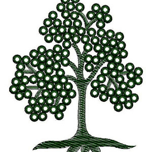 Indian Banyan Tree Patch Embroidery Design 21517