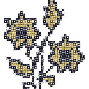 China Attractive Flower Applique Embroidery Design 21520