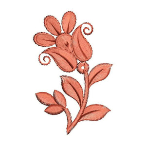 Vintage Floral Patch Embroidery Design 21547