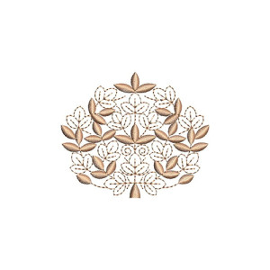 Indian Leaves Applique Embroidery Design 21557